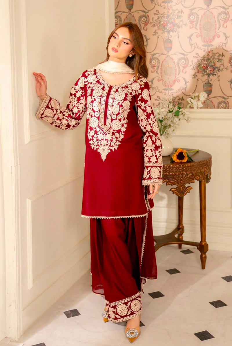 JAZMIN-UNSTITCHED 3PC LAWN EMBROIDERED