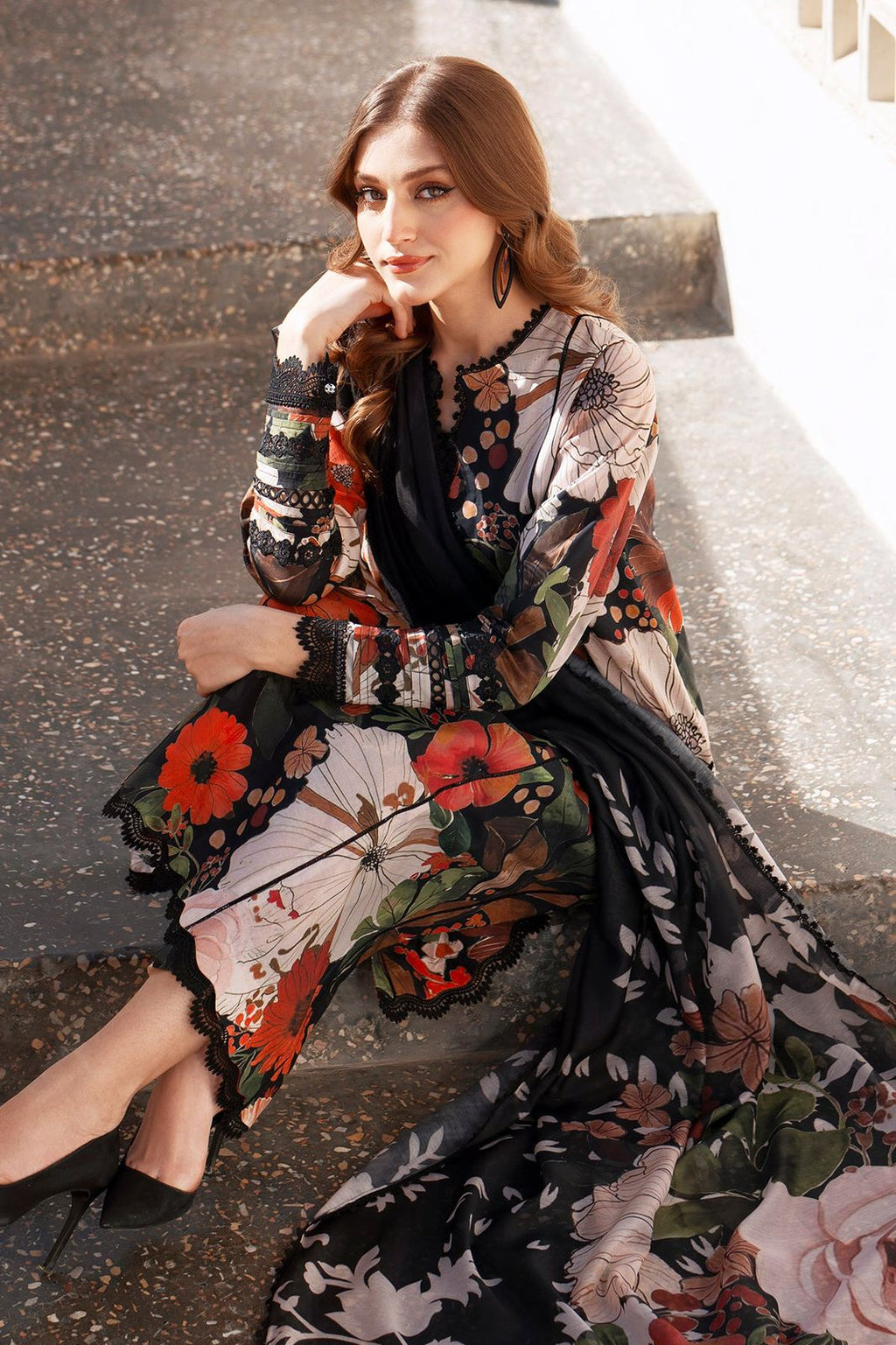 Baroque Patches Lawn Suit – Code 1341