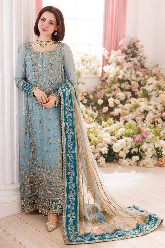 Ahmozi Charizma Embroidered Chiffon – 3-Piece Unstitched Suit