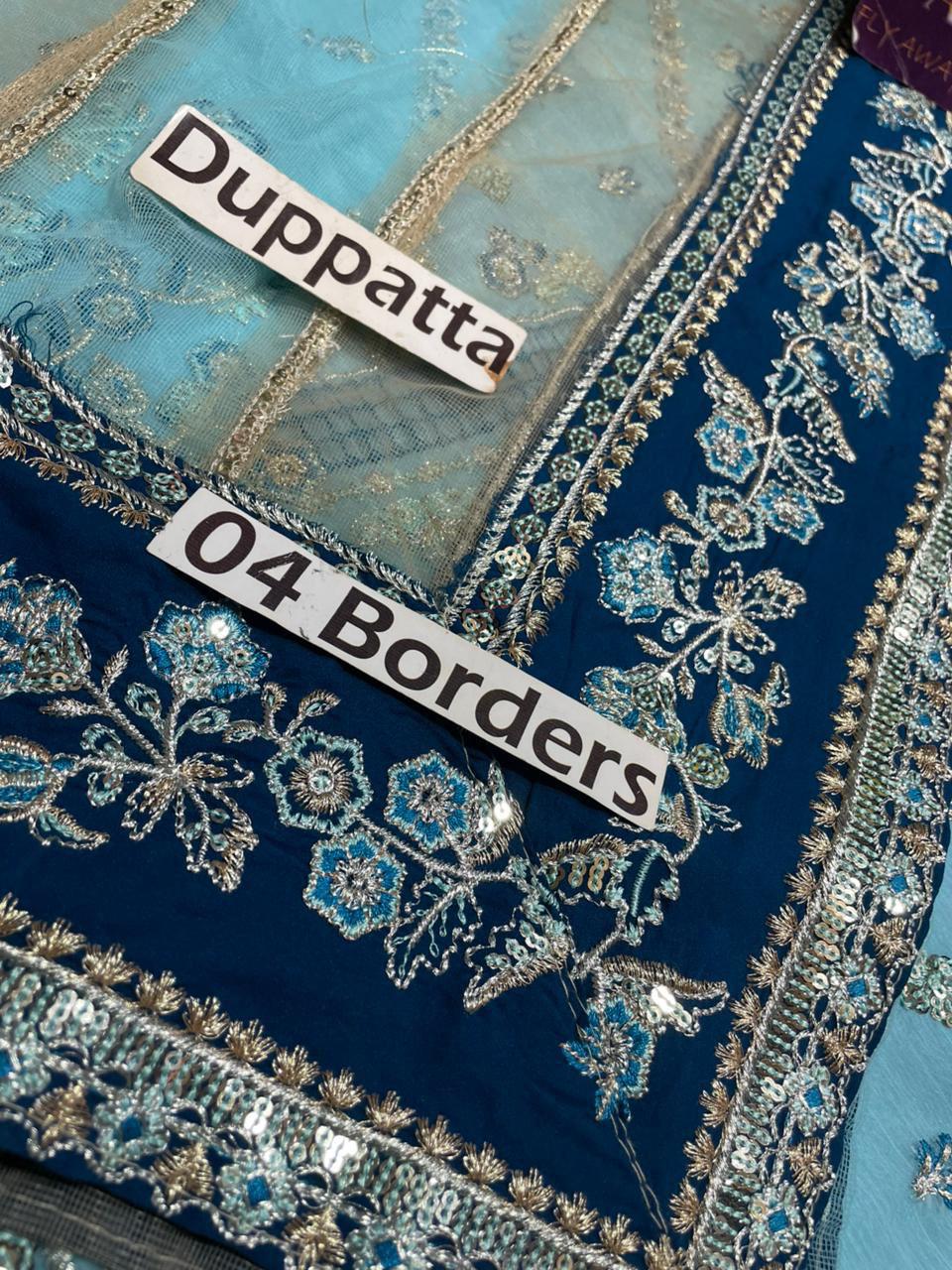 Ahmozi Charizma Embroidered Chiffon – 3-Piece Unstitched Suit