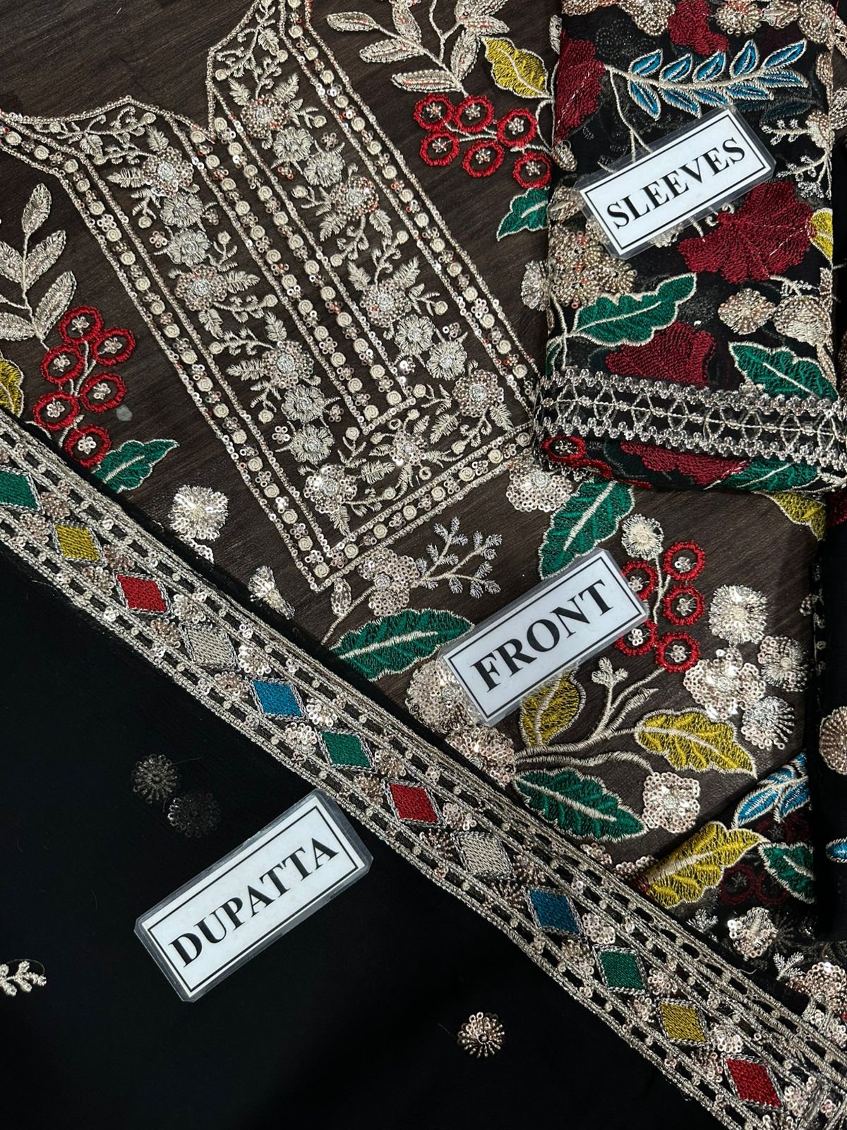 Rang Rasiya – Premium Chiffon Embroidered 3-Piece Replica Suit