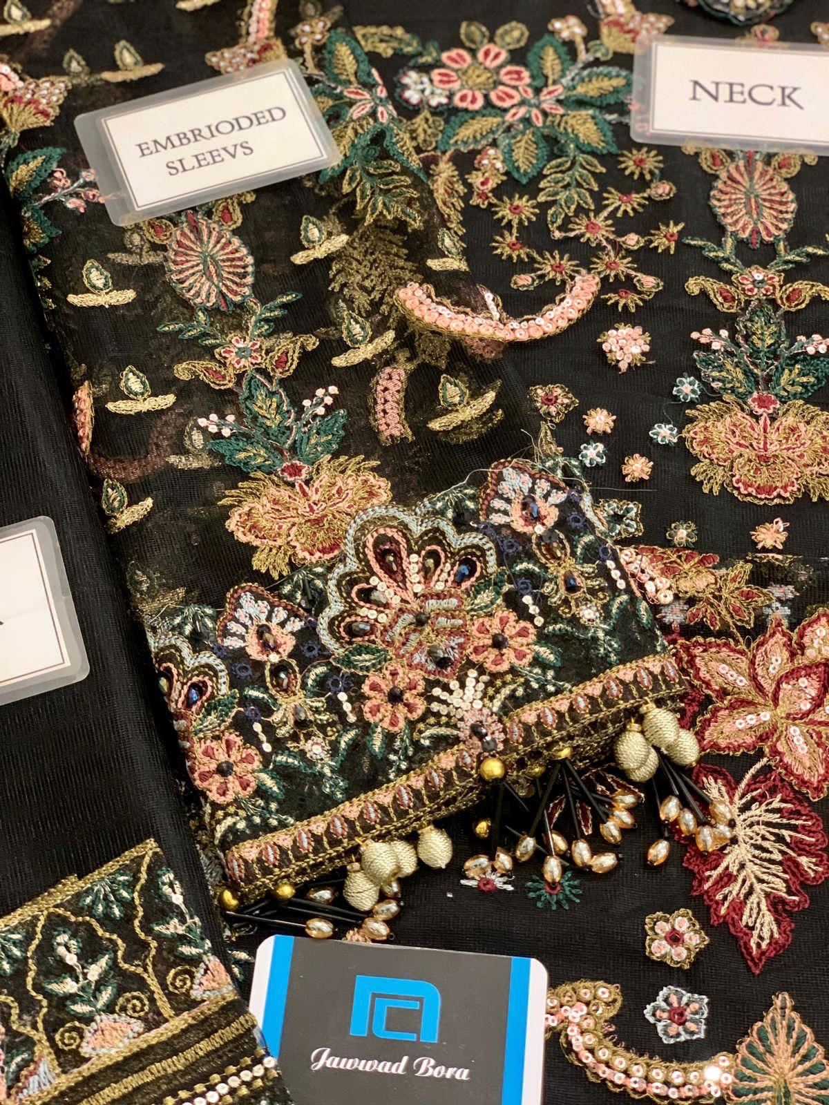 Baroque Black – Heavy Embroidered Adda Work Bridal Suit