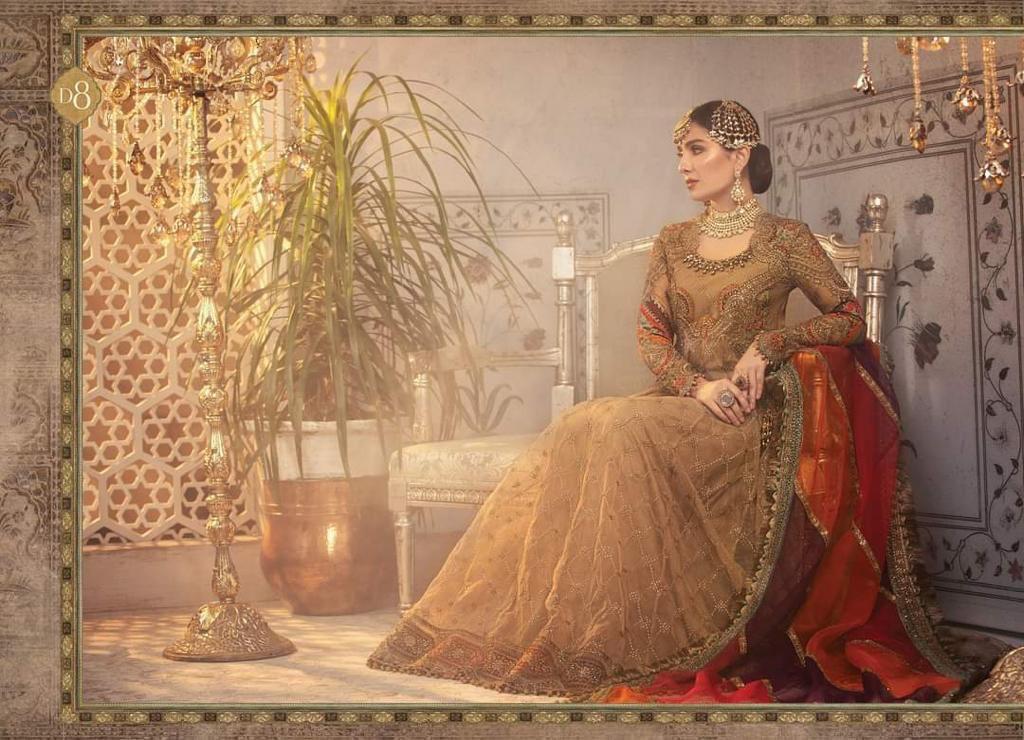 Maria B Organza – Heavy Embroidered & Handwork Premium Frock Suit