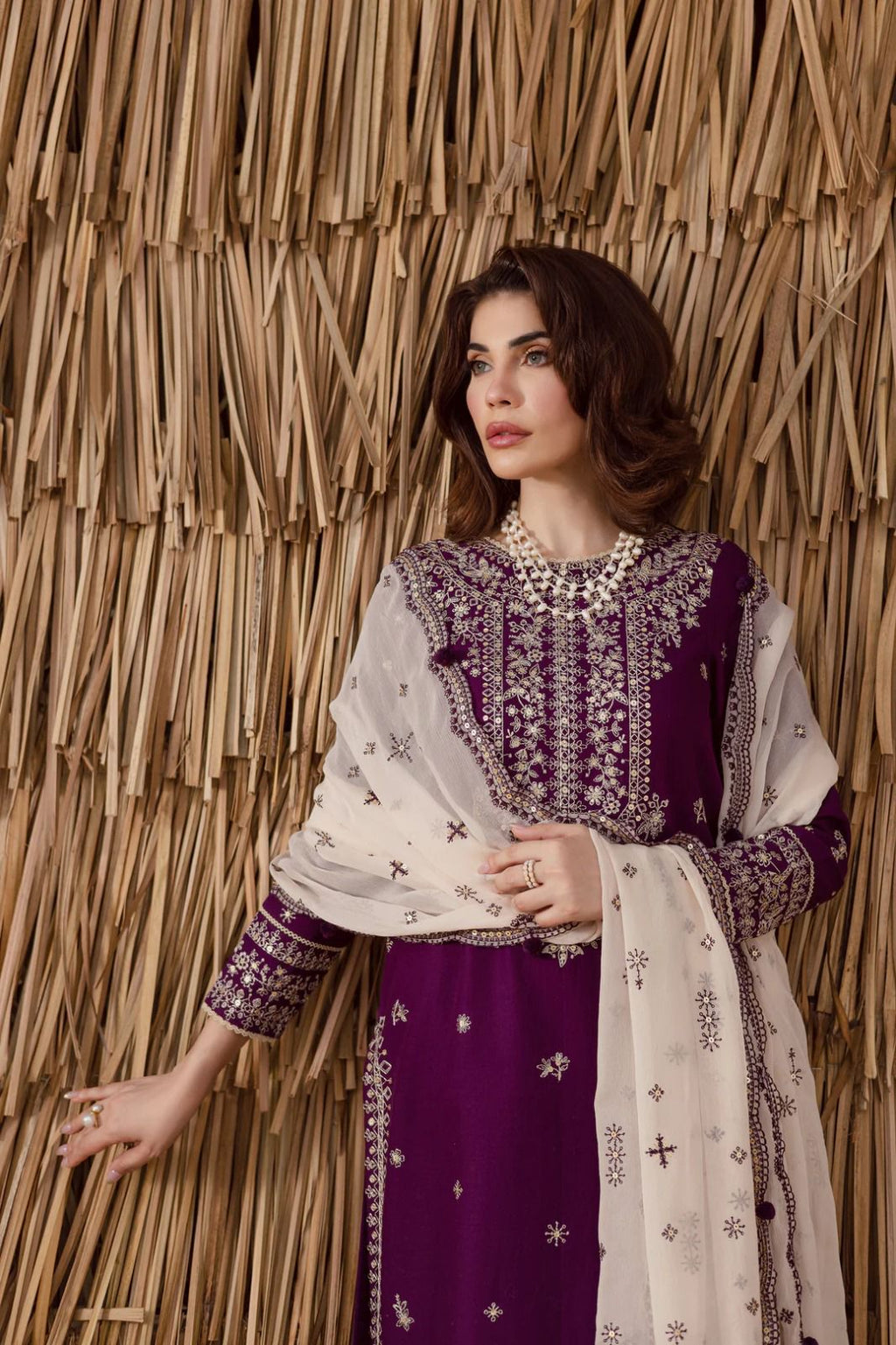 Dhanak Hit Codes – Full Heavy Embroidered 3-Piece Suit