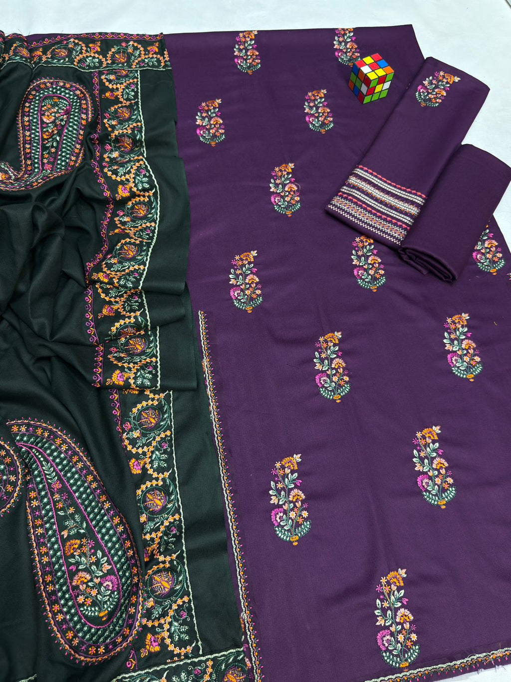 Dhanak Hit Codes – Heavy Embroidered 3-Piece Suit