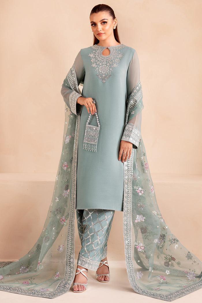 Farasha Unstitched Replica Chiffon Party Wear Suit with Organza Dupatta