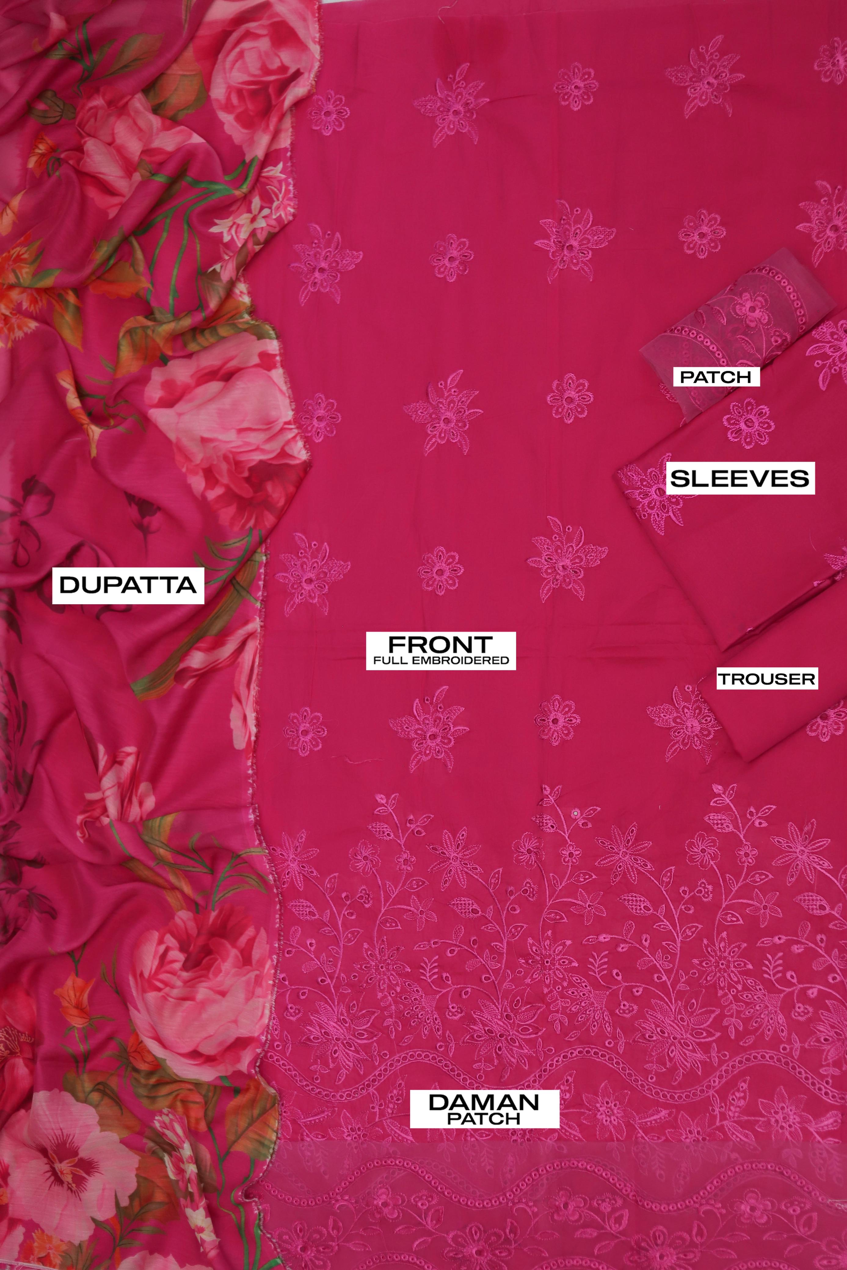 Dhank Heavy Multi-Head & Boring Embroidered Winter Suit with Wool Shawl