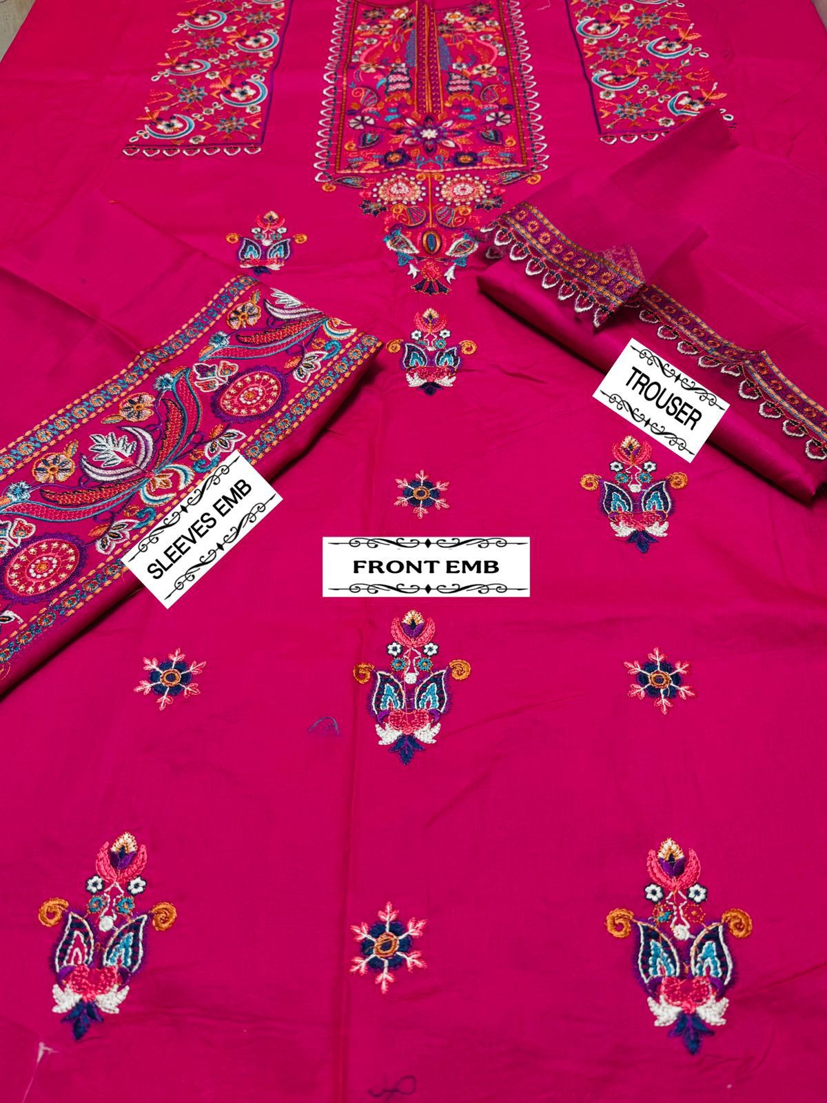 Jazmine 2PC Casual Winter Suit with Dhank Embroidery – Code 7177