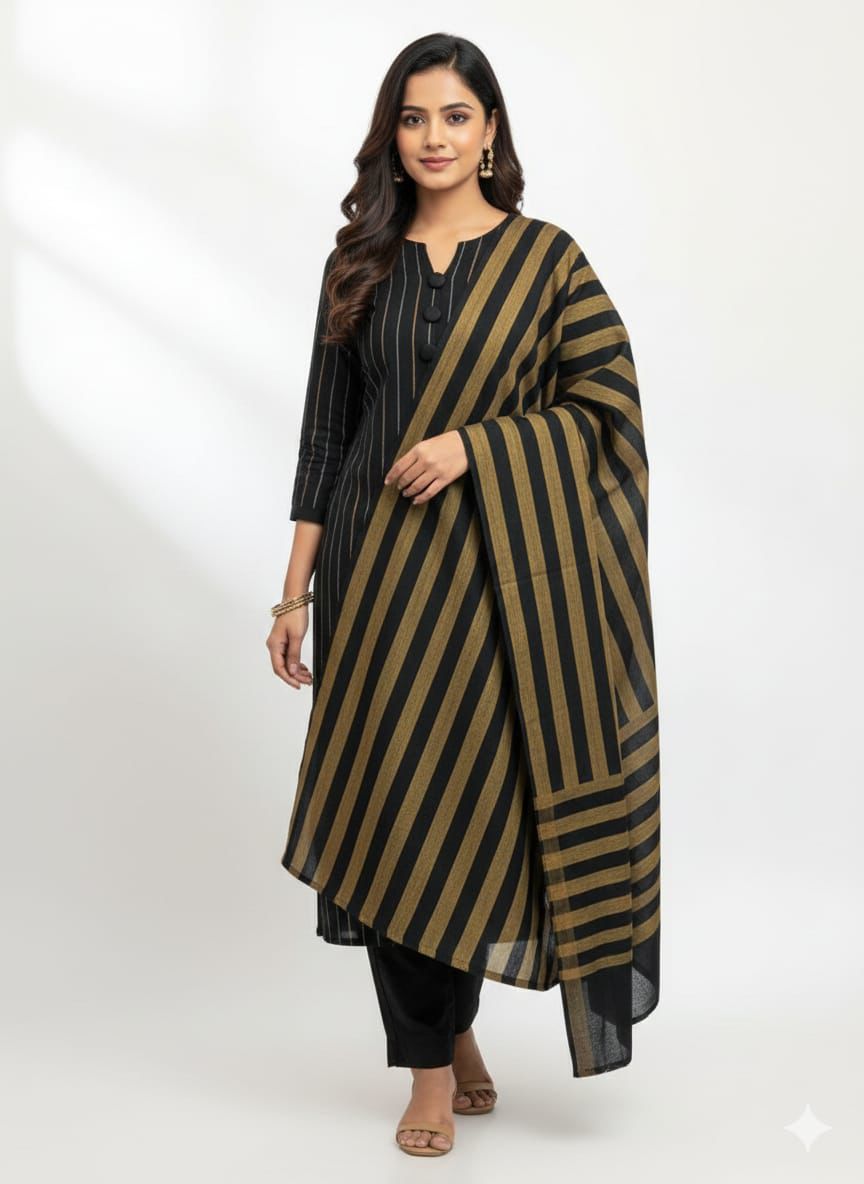 Multani Khaadi Sussi 3PC Winter Dress with Dupatta – 2025