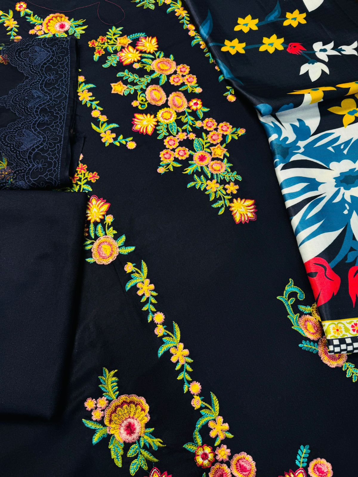 Aneela 3PC Casual Winter Suit with Zari Pashmina Shawl