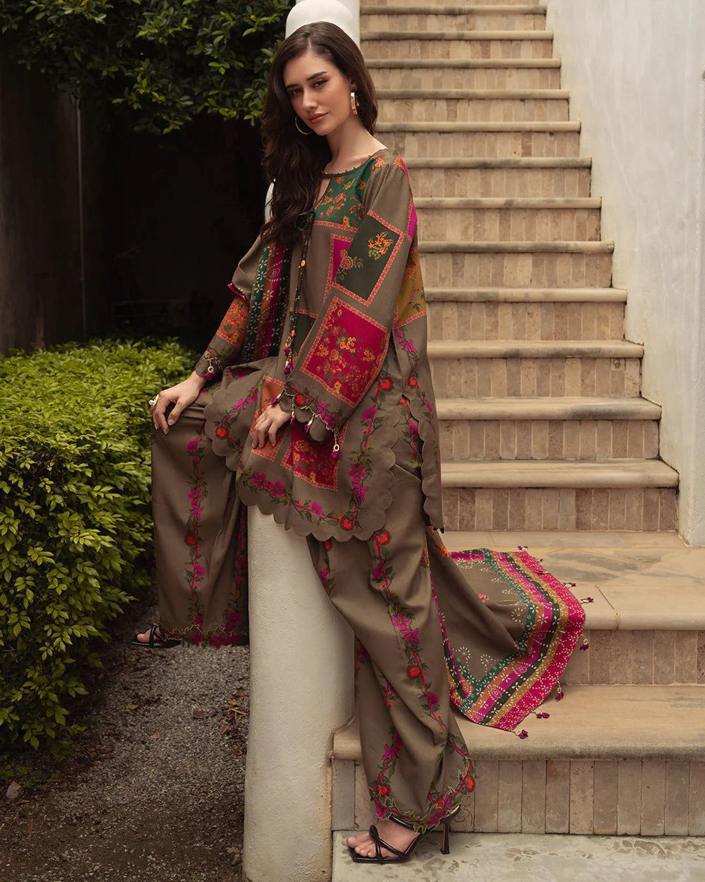 Charizma Airjet Khaddar Digital Print 3PC Winter Suit – Code 234
