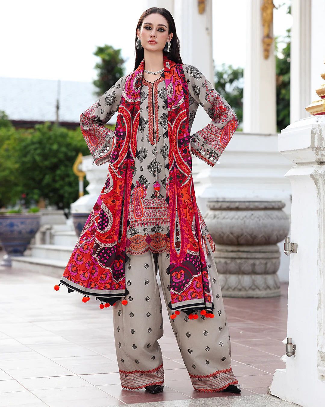 Charizma Airjet Khaddar Digital Print 3PC Winter Suit – Code 234