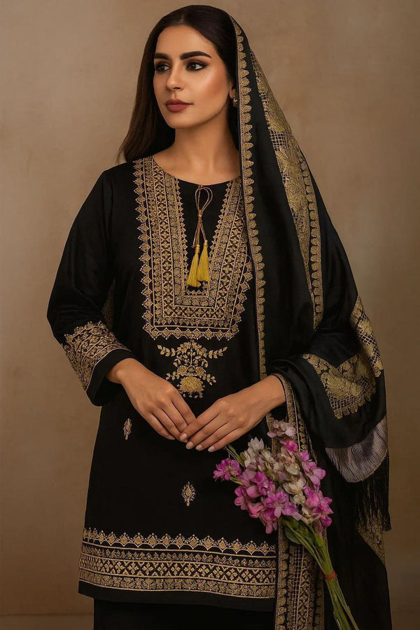 Winter Collection 2025 Khaadi Khadar 3PC Traditional Embroidered Suit