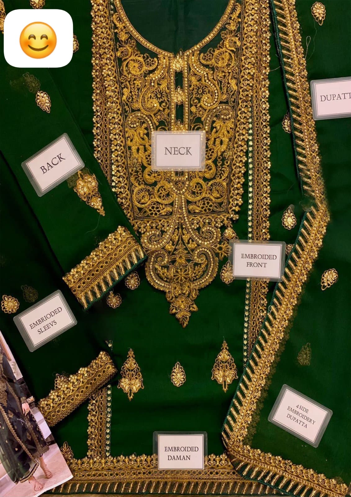 Maria B Festive Organza Heavy Embroidered Wedding Suit