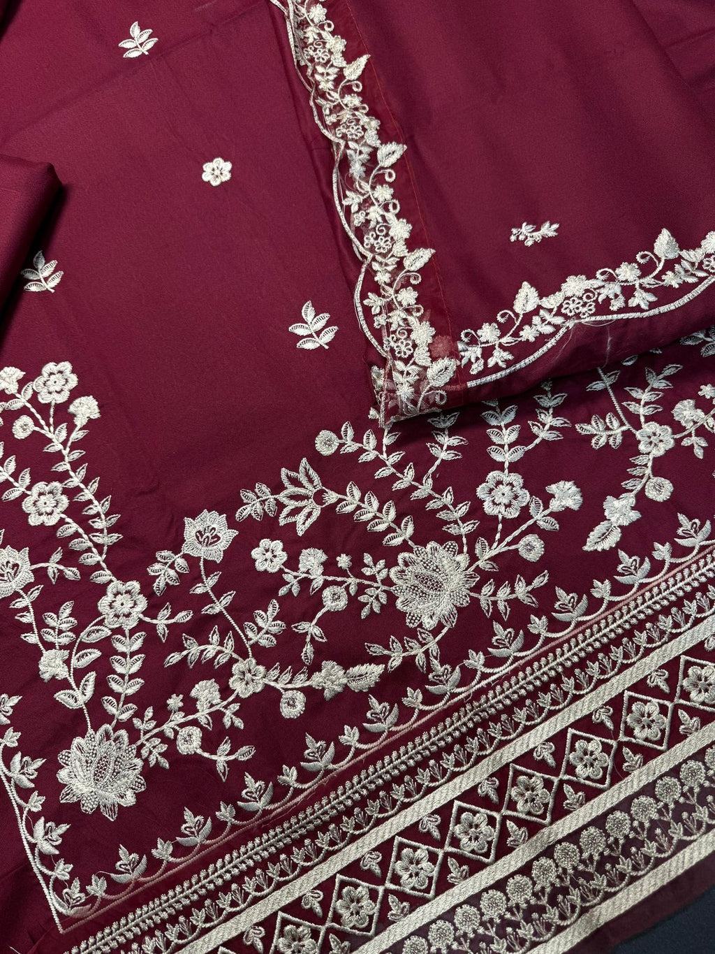 Azure 3PC Casual Winter Dhank Suit