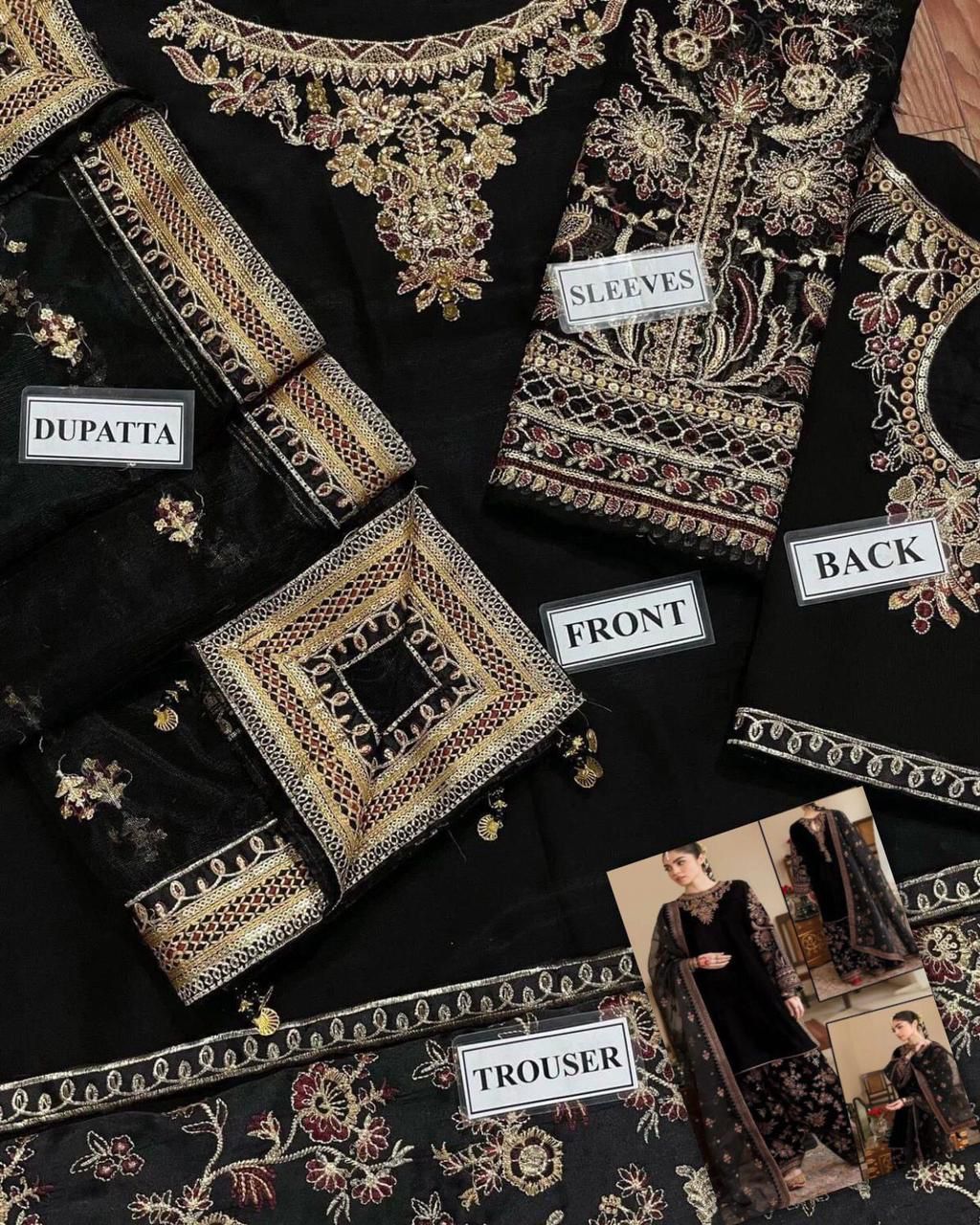 Baroque Jazmin Chiffon Heavy Embroidered Wedding Suit