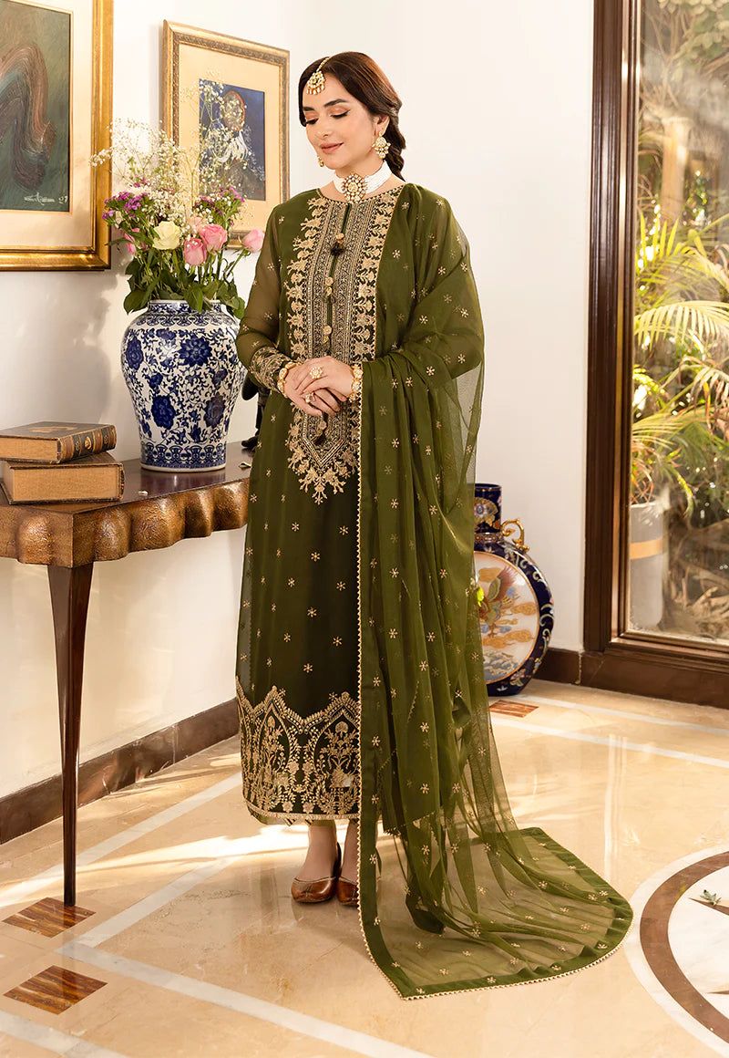 Asim Jofa Chiffon Heavy Embroidered 3PC Formal Suit