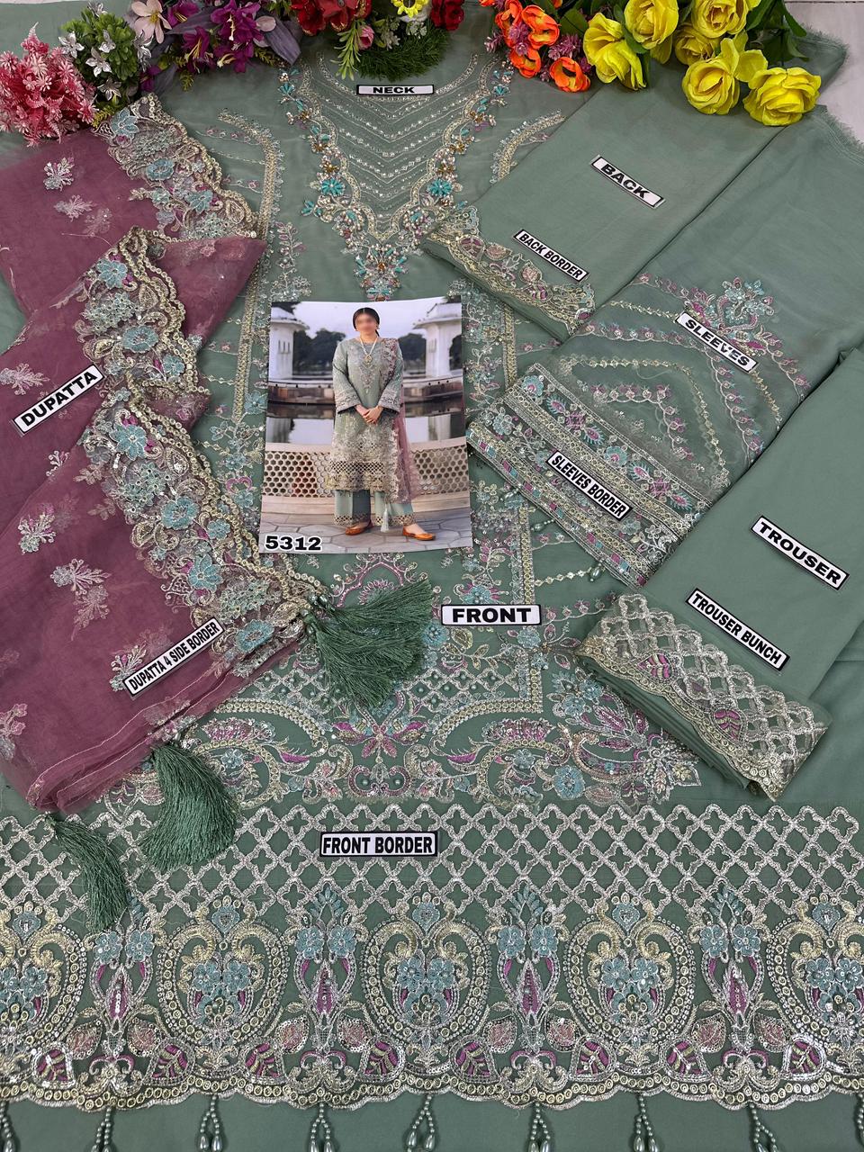 Imrozia Chiffon & Net Heavy Embroidered Luxury Formal Suit