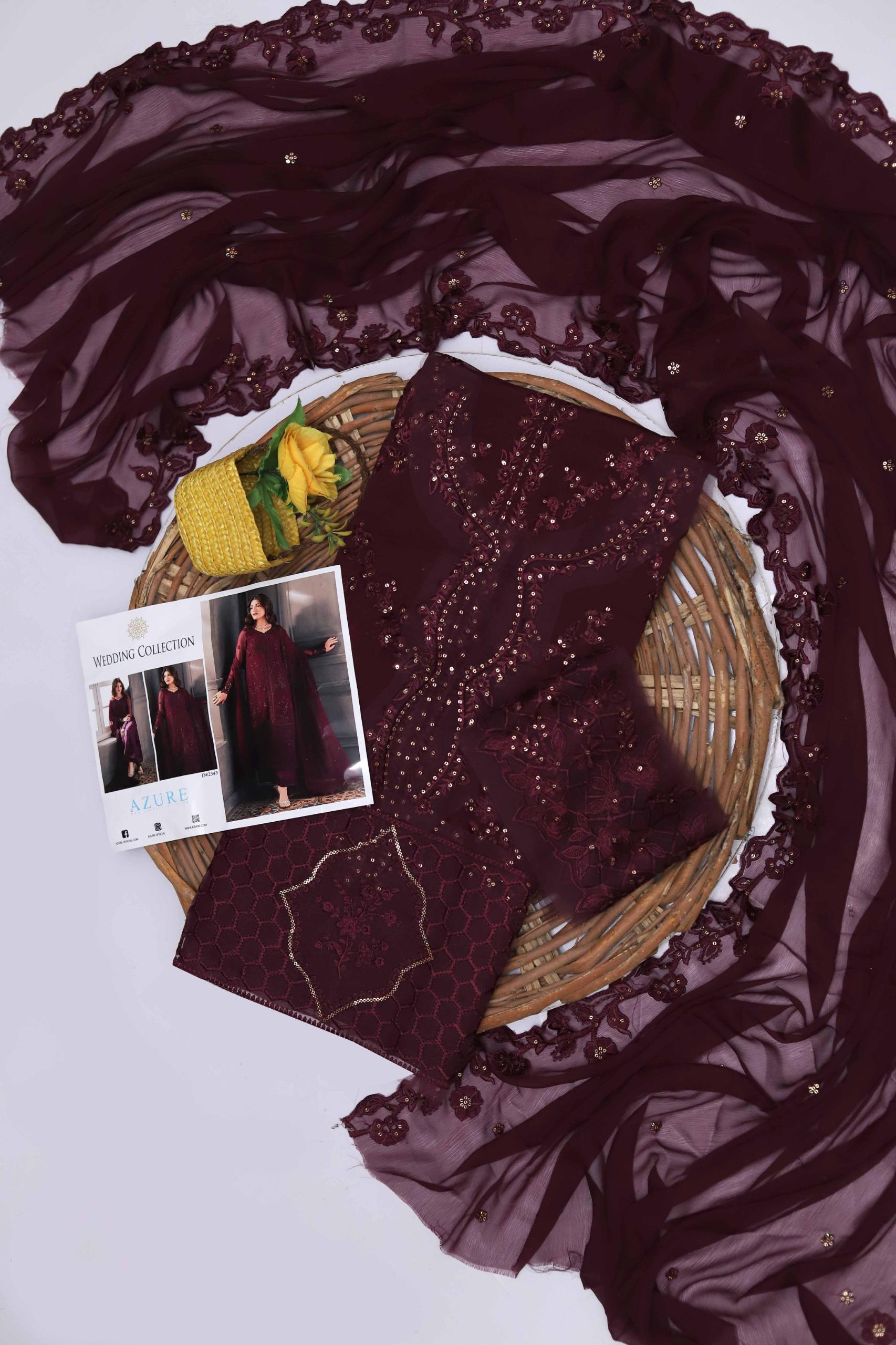 Luxury Sequins Chiffon & Organza Wedding Ensemble