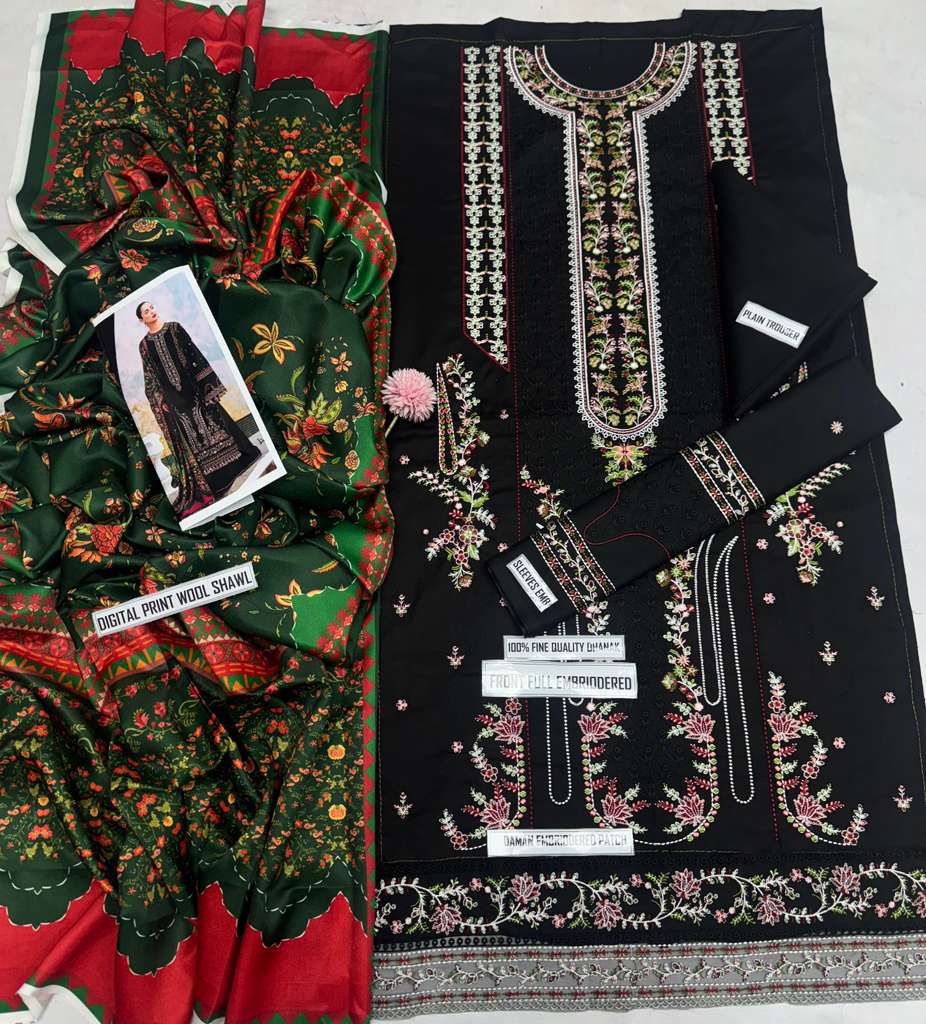 Hussain Rehar 7062 Premium Dhanak 3PC Winter Suit