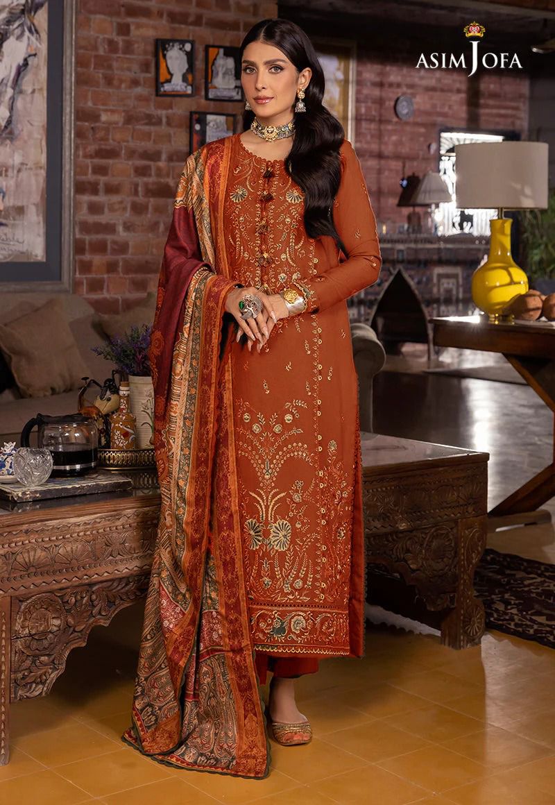 Maria B Multi-Head Embroidered Dhanak 3PC Winter Suit