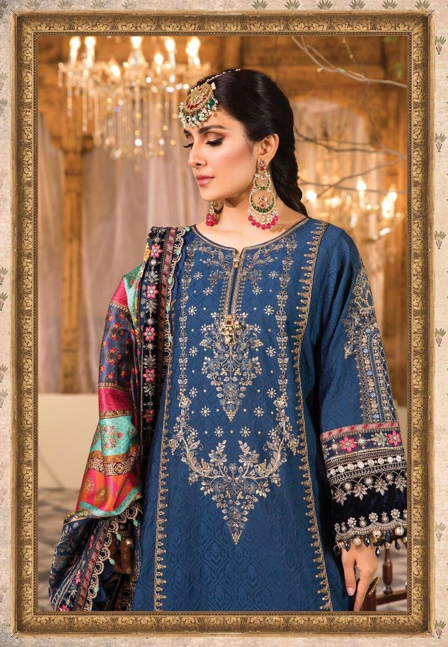 Maria B Chiffon Heavy Embroidered Classic Suit