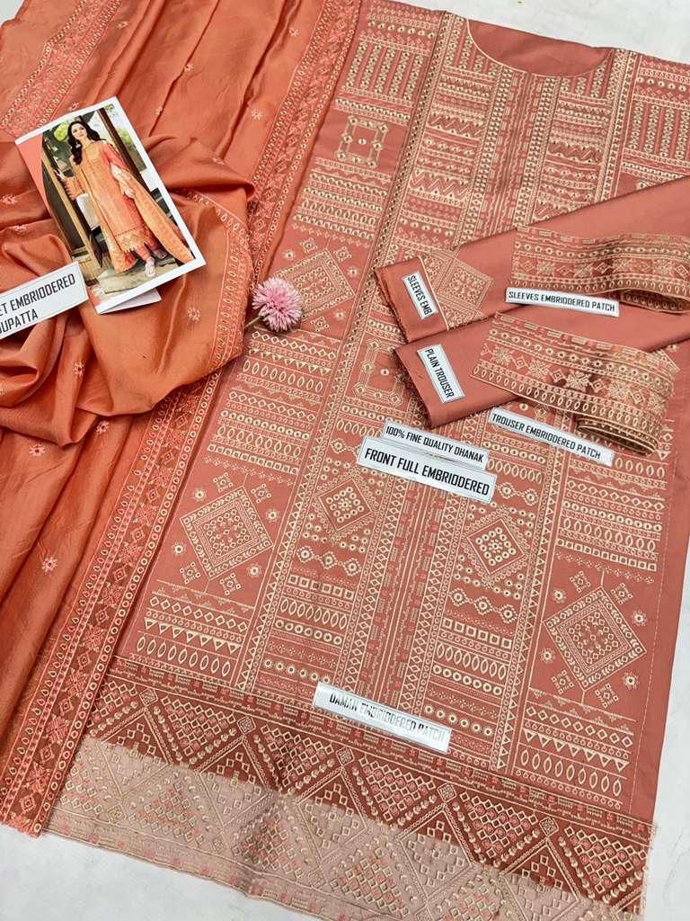 Jazmin 7058 Premium Dhanak 3PC Winter Suit