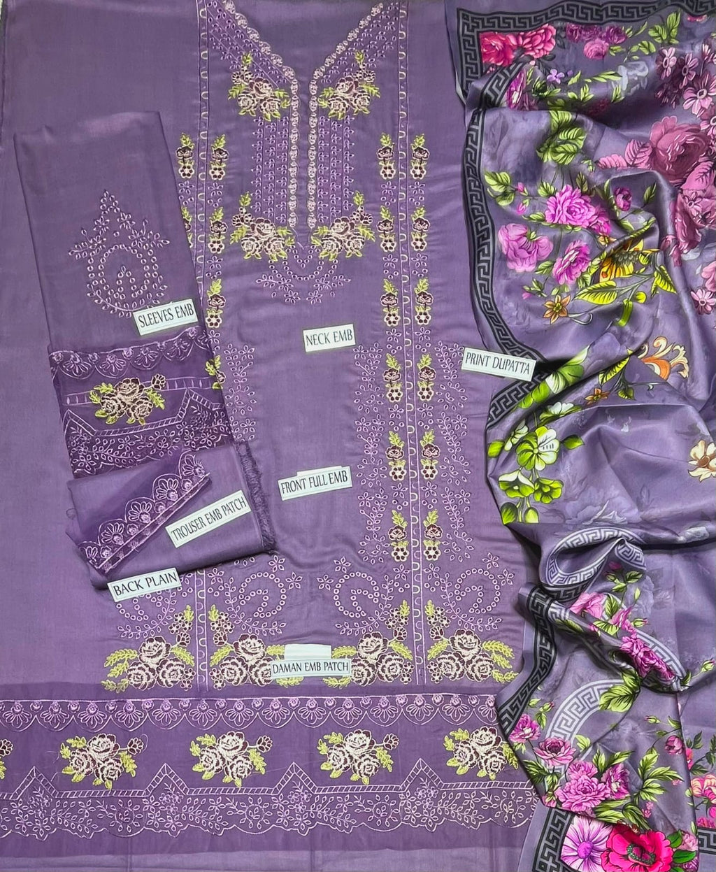 Sapphire Dhanak 3PC Heavy Embroidered Winter Suit 2025–26