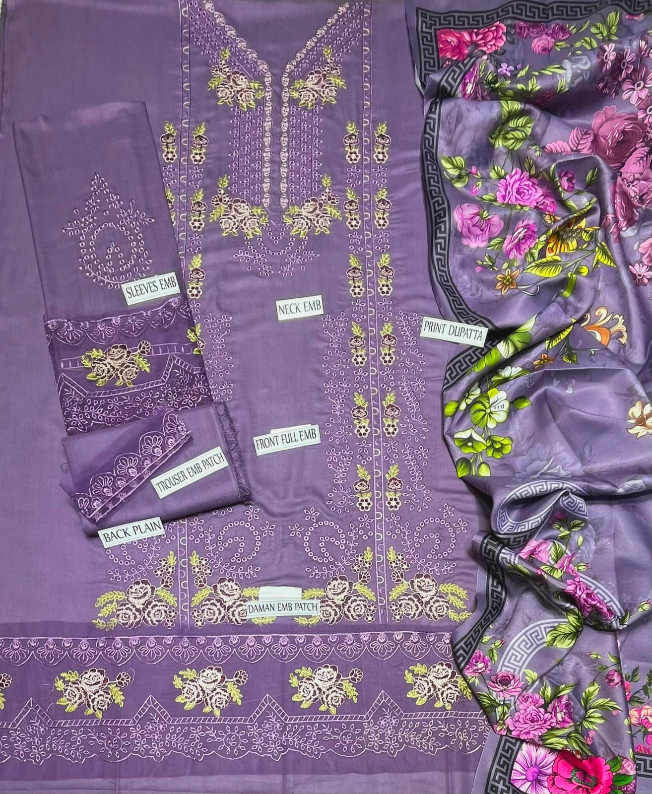 Sapphire Dhanak 3PC Heavy Embroidered Winter Suit 2025–26