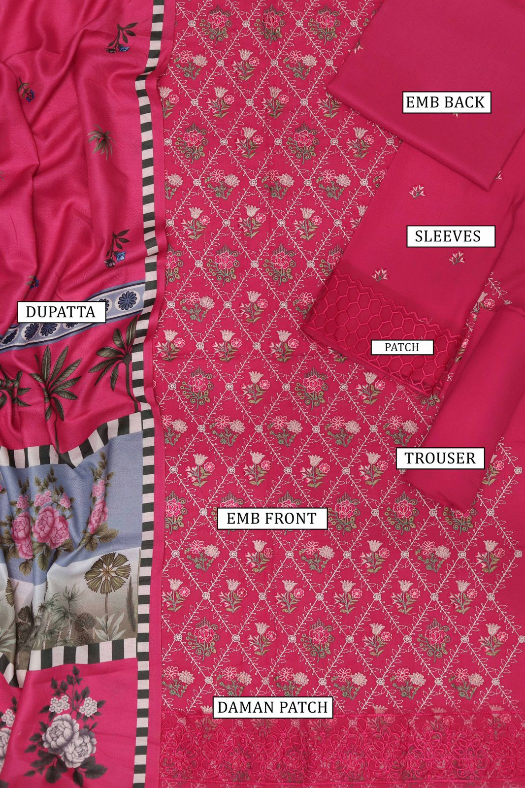 Maria B Heavy Embroidered Dhanak Winter Suit