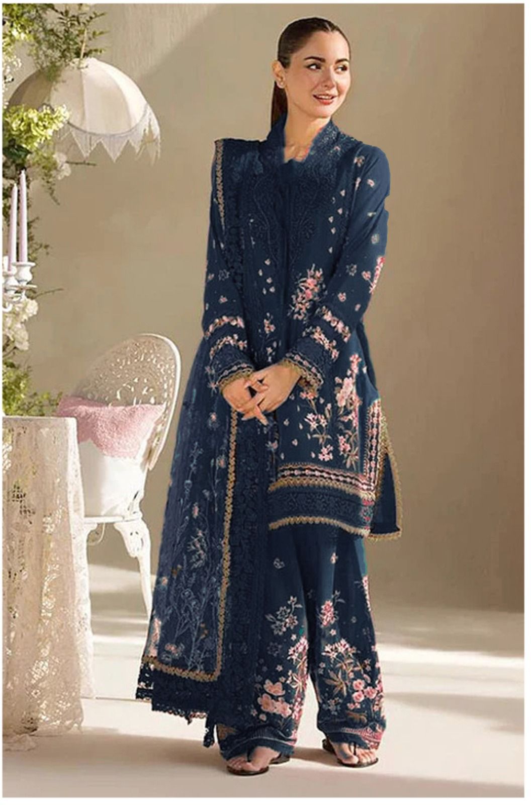 Maria B Heavy Embroidered Dhanak Winter Suit