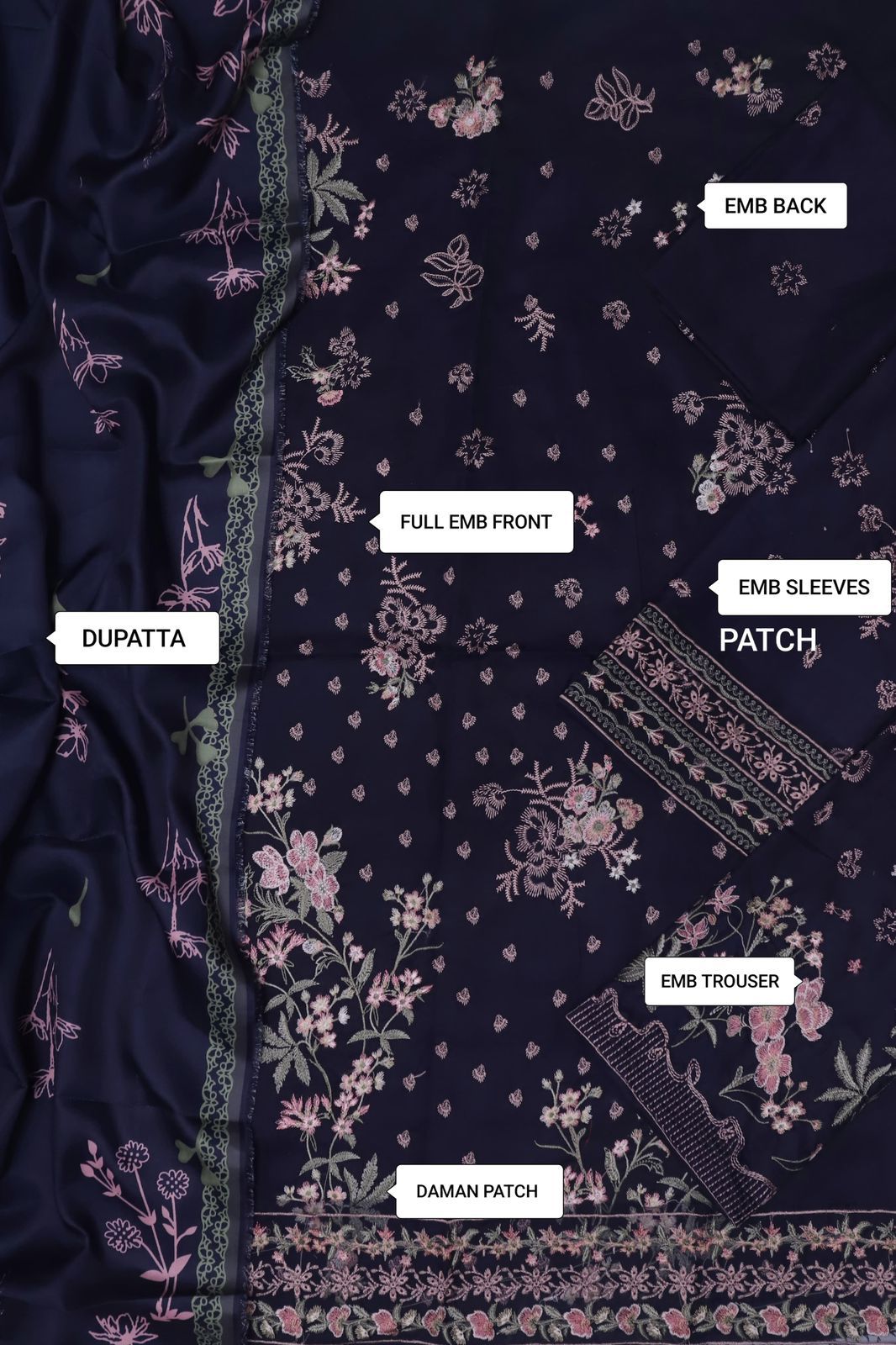 Maria B Heavy Embroidered Dhanak Winter Suit