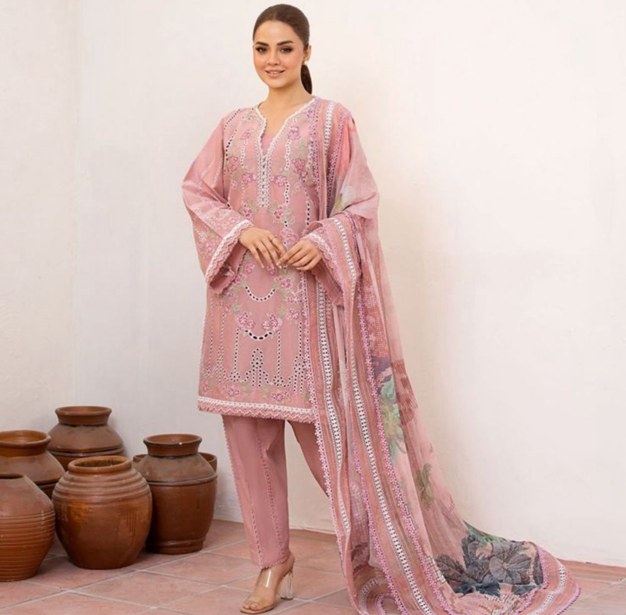 Maria B Heavy Embroidered Dhanak Winter Suit