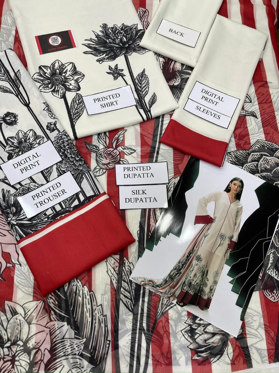 Digital Printed Shamooz Silk 3PC Collection