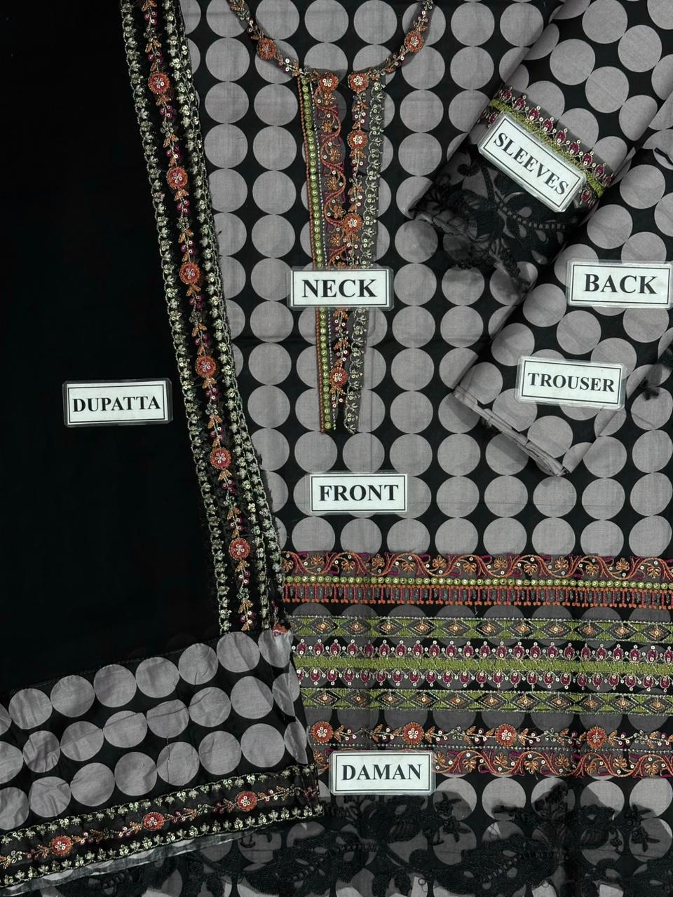 Charizma Lawn Embroidery 3PC – Unstitched Replica