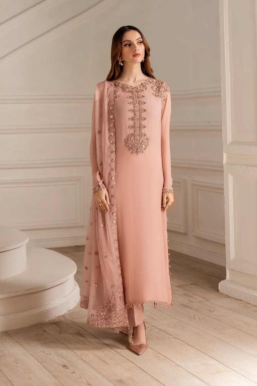 IZNIK - Embroidered Chiffon