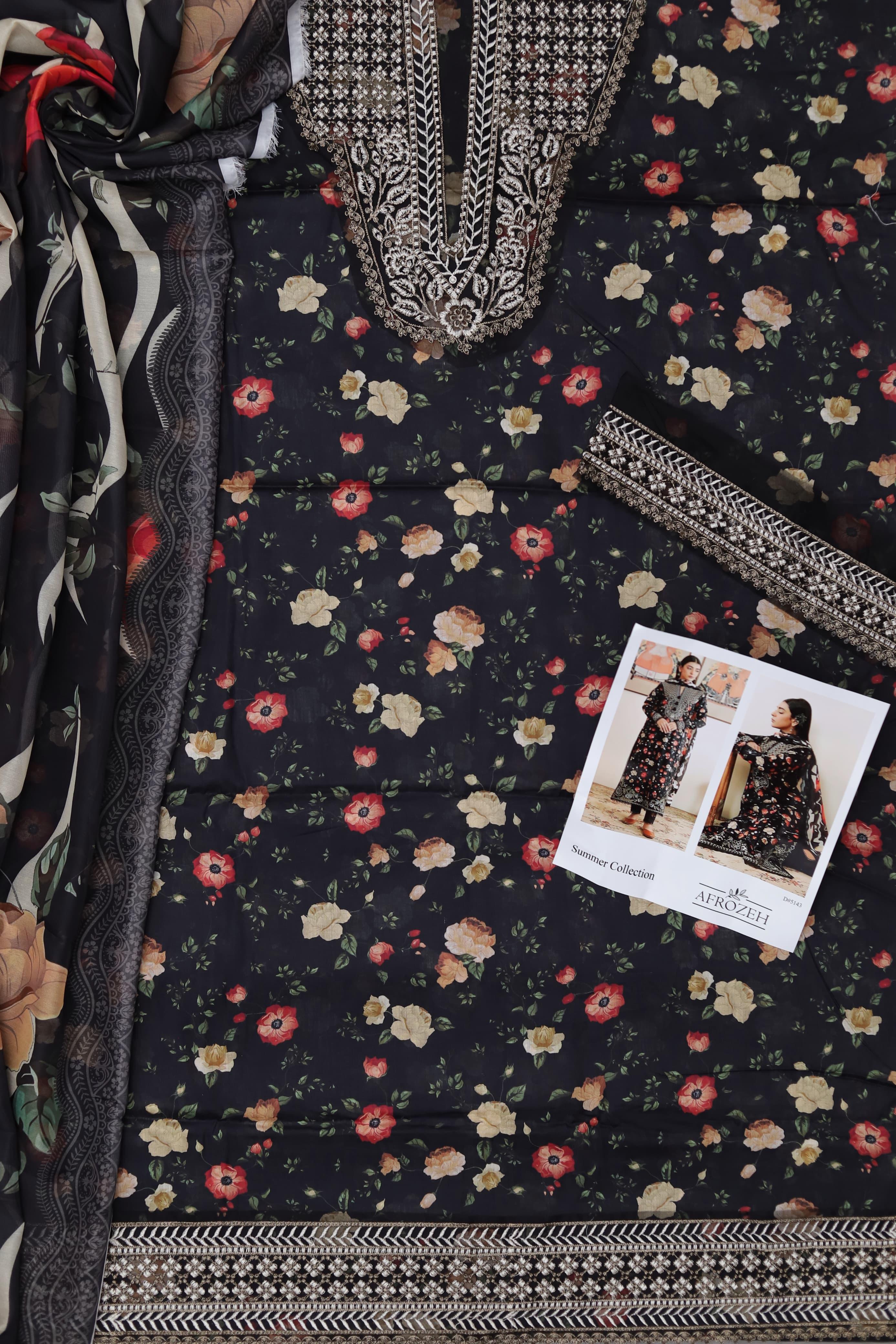 AFROZEH MALINA - INTRICATE ORGANZA EMBROIDERY