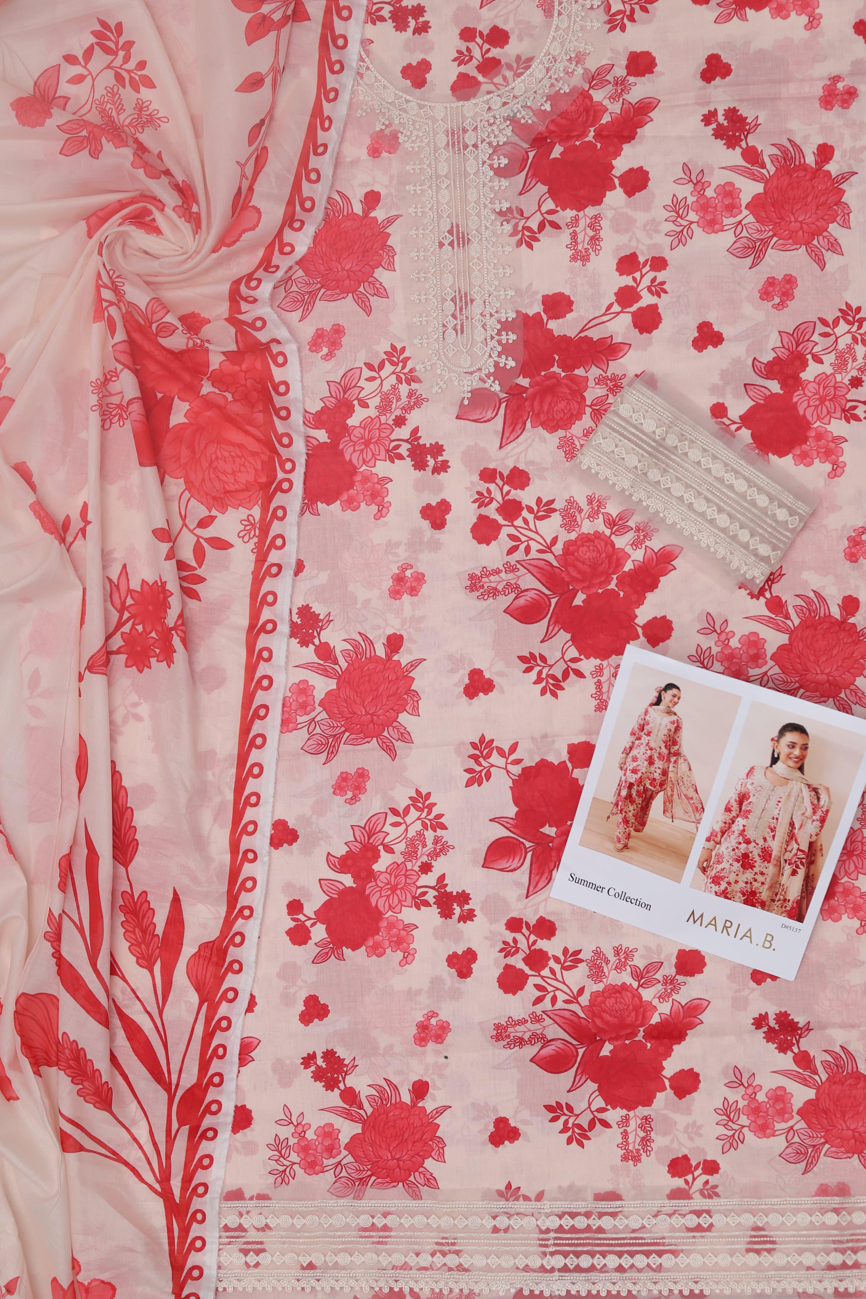 The Maria B - Signature Midnight Floral Lawn Ensemble