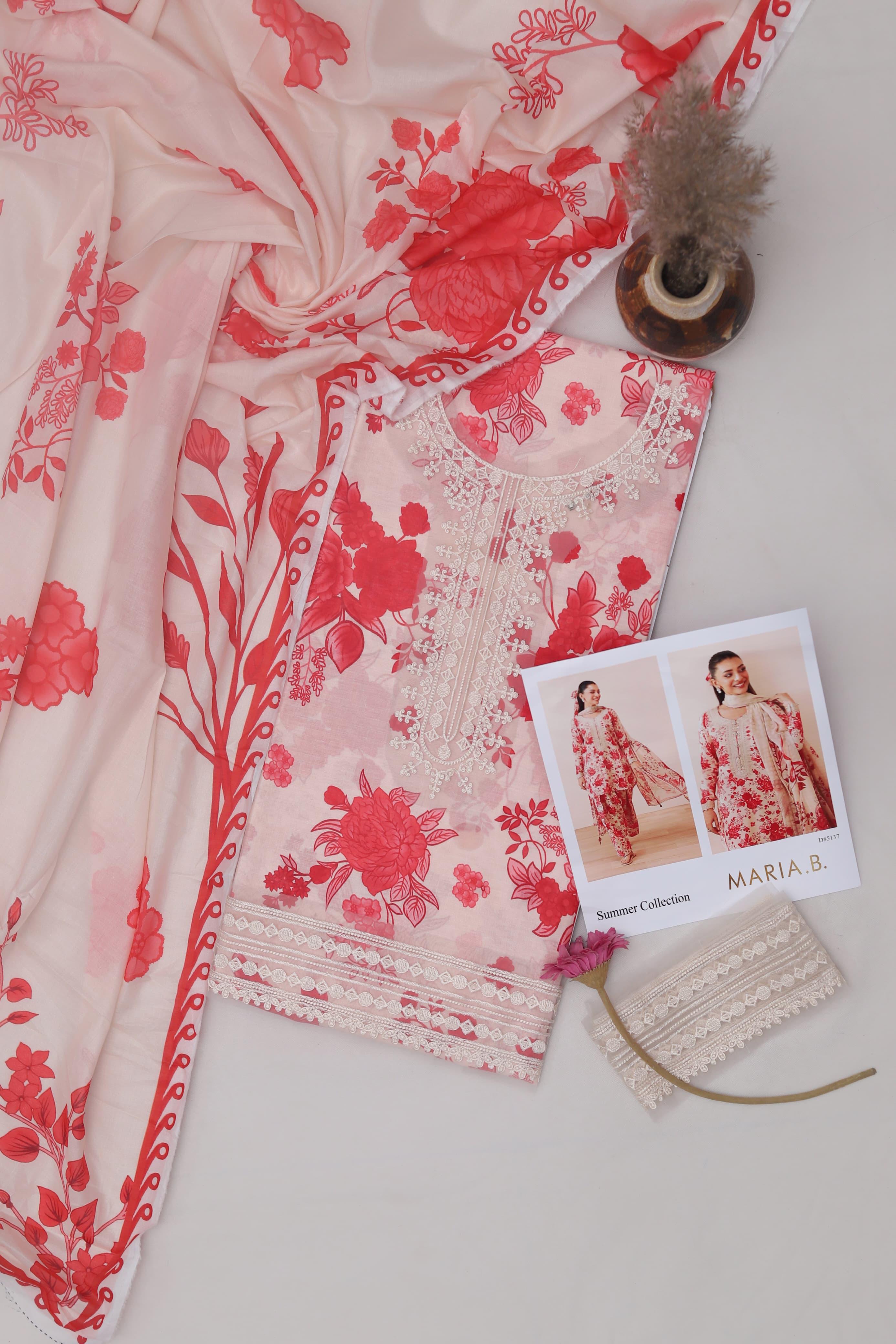 The Maria B - Signature Midnight Floral Lawn Ensemble