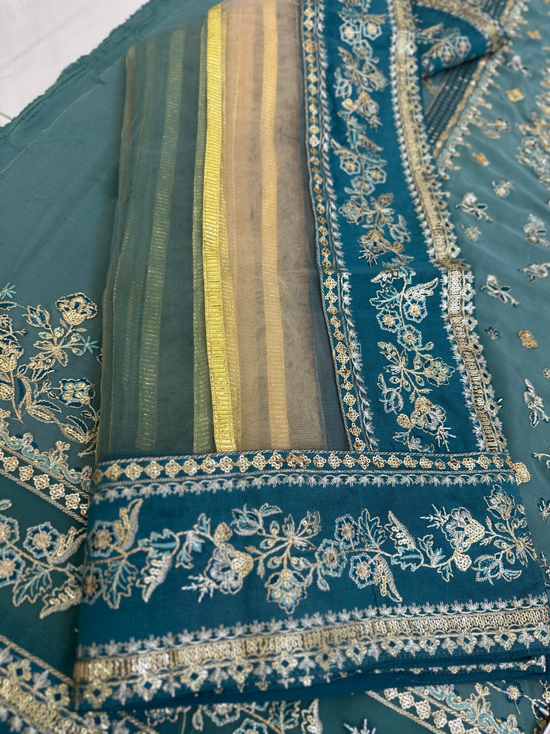 Dastan-E-Jashan Embroidered Chiffon 3 Piece Suit