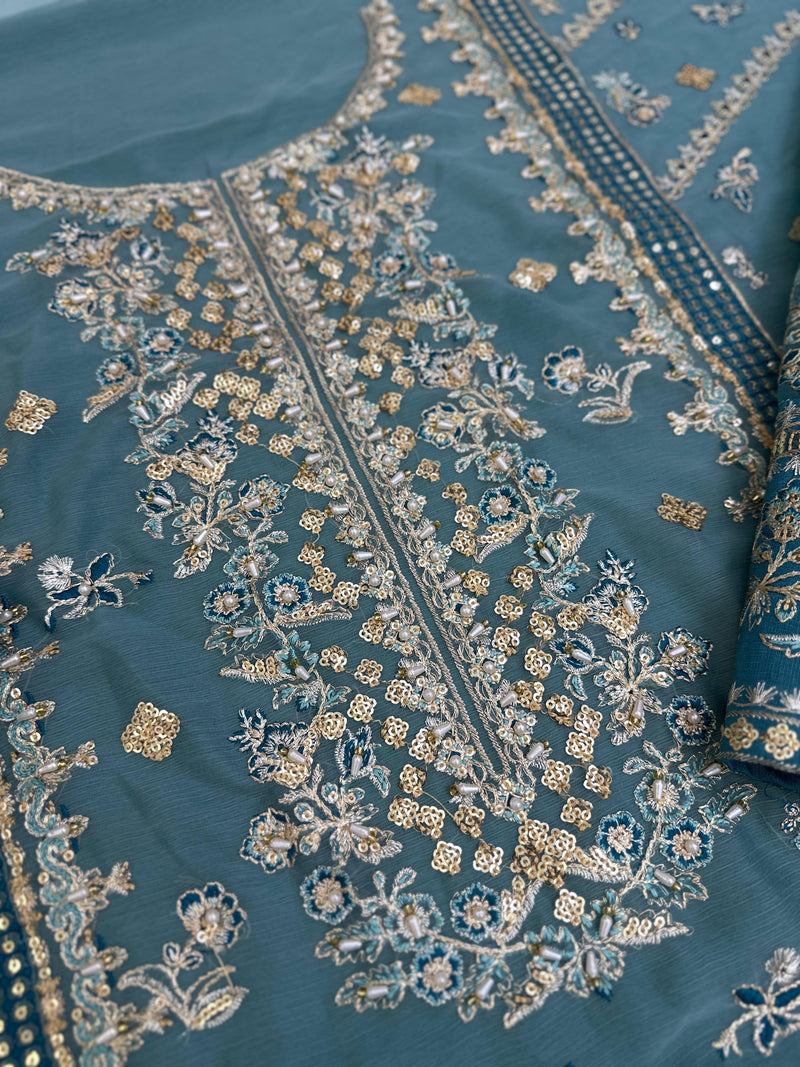 Dastan-E-Jashan Embroidered Chiffon 3 Piece Suit