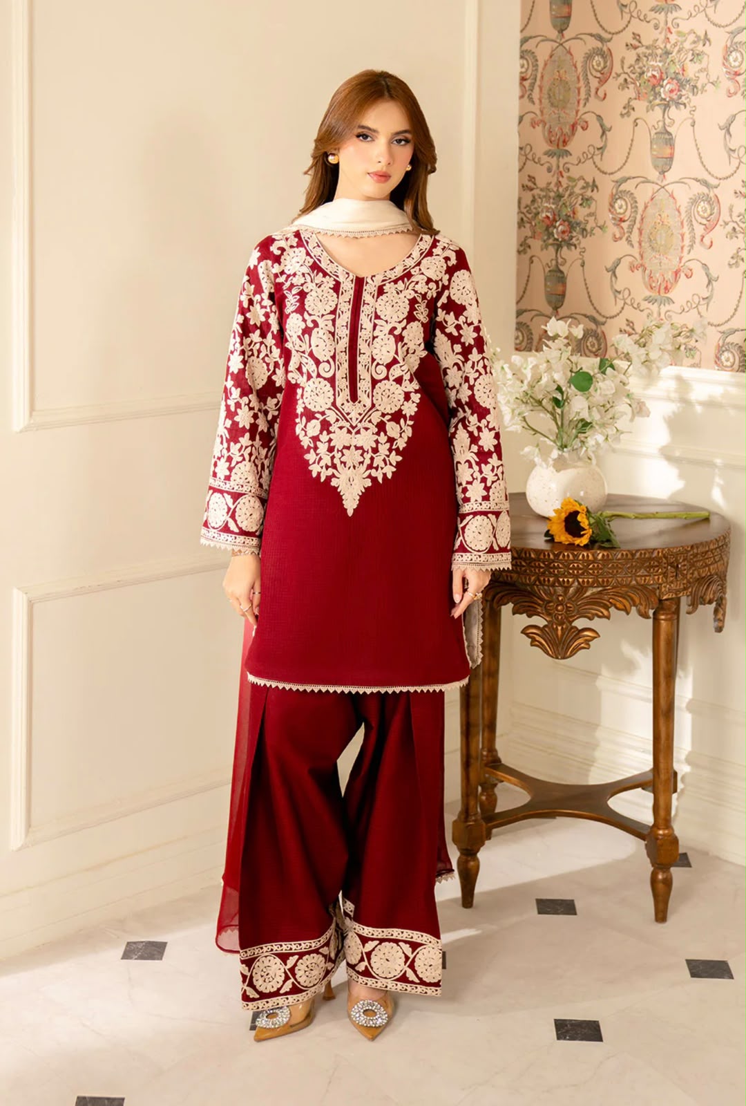 JAZMIN-UNSTITCHED 3PC LAWN EMBROIDERED