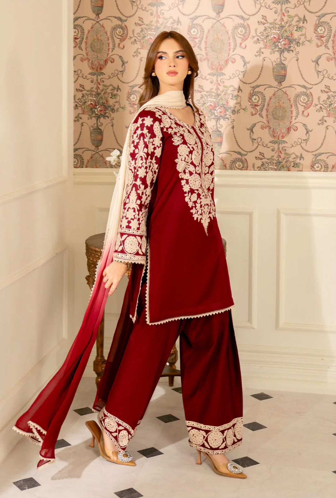 JAZMIN-UNSTITCHED 3PC LAWN EMBROIDERED