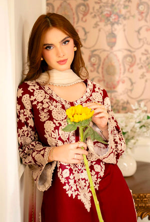 JAZMIN-UNSTITCHED 3PC LAWN EMBROIDERED