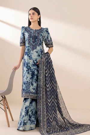 Sapphire Unstitched Digital Print 3PC Suit