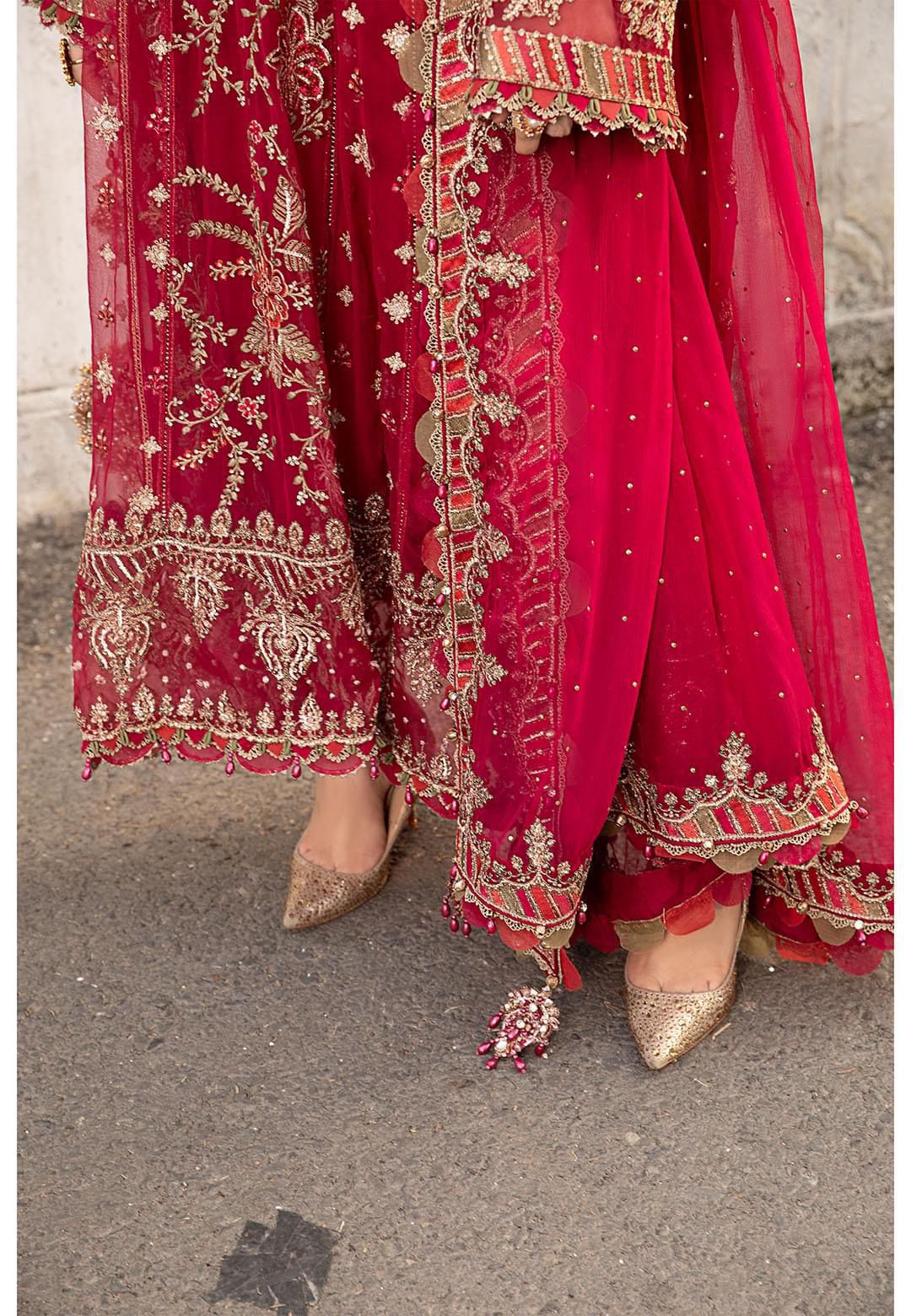 Maria B Chiffon Embroidered Suit