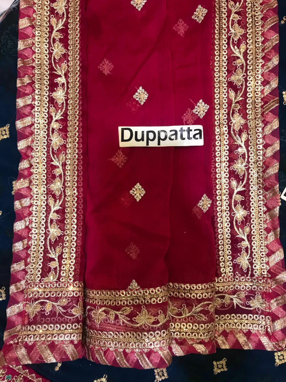 Ahmozi Baroque Midnight – Unstitched 3PC Luxury Embroidered Chiffon Suit