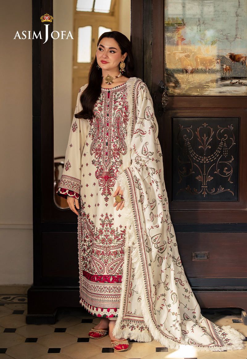 Asim Jofa – Pure Dhanak Heavy Embroidered Winter Suit