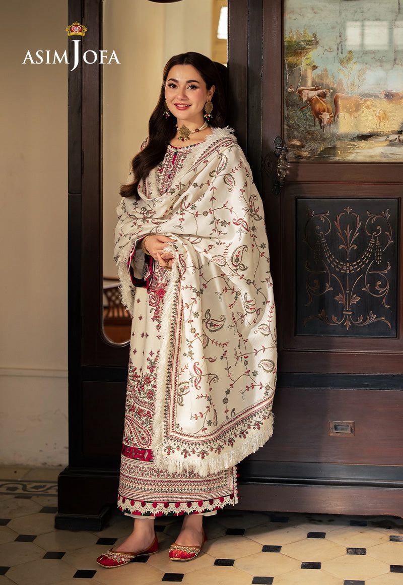 Asim Jofa – Pure Dhanak Heavy Embroidered Winter Suit