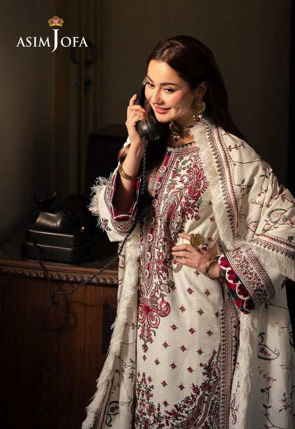 Asim Jofa – Pure Dhanak Heavy Embroidered Winter Suit